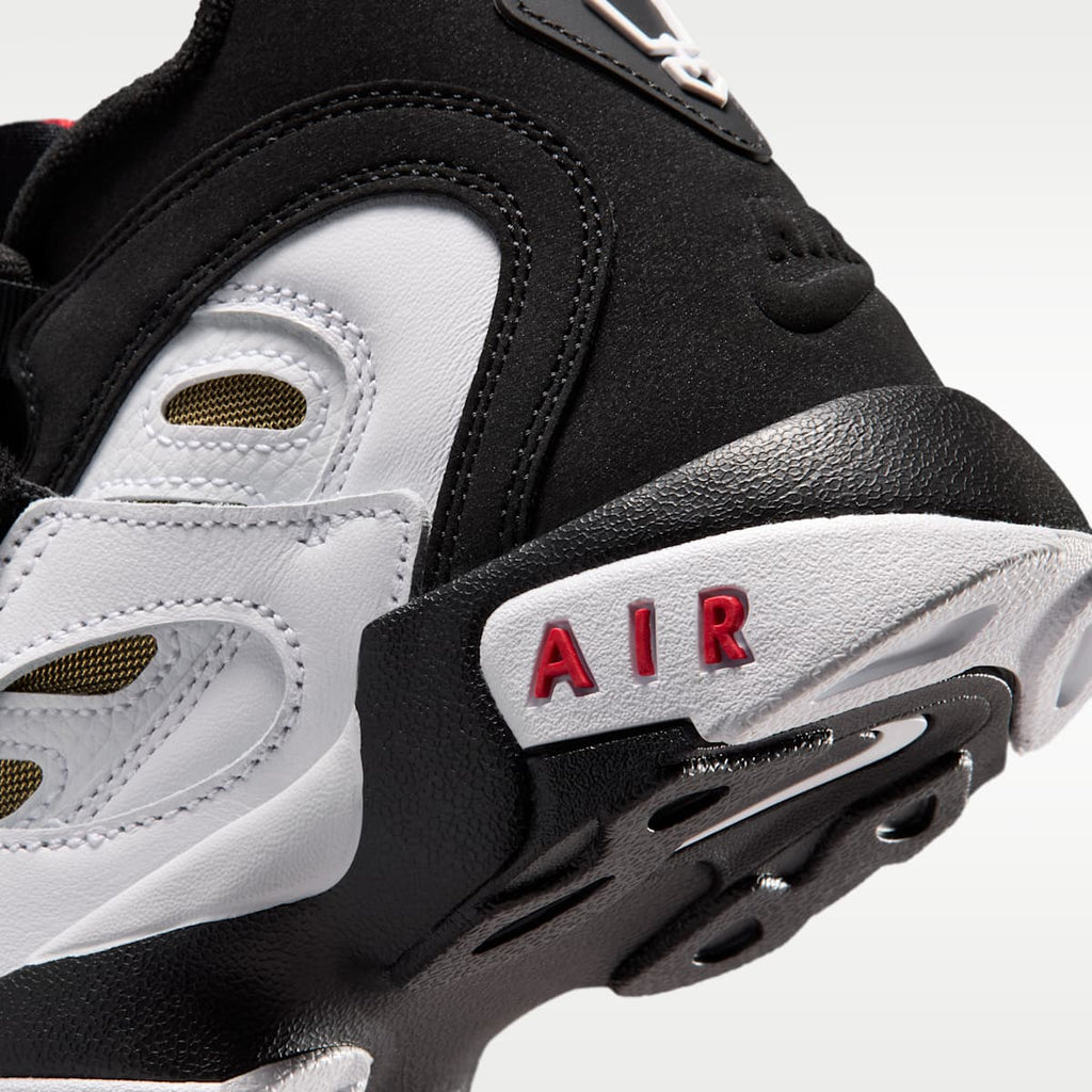Nike Air Diamond Turf II Big Kids' Shoes - Black/Fire Red/Metallic Gold/White - Image 8