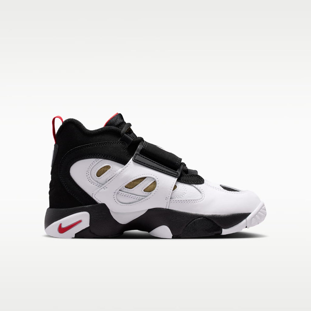 Nike Air Diamond Turf II Big Kids' Shoes - Black/Fire Red/Metallic Gold/White - Image 3
