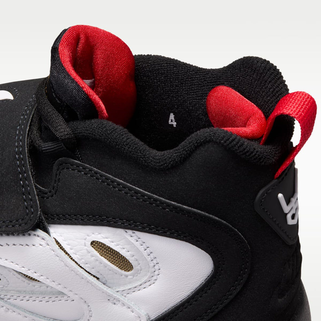 Nike Air Diamond Turf II Big Kids' Shoes - Black/Fire Red/Metallic Gold/White - Image 9