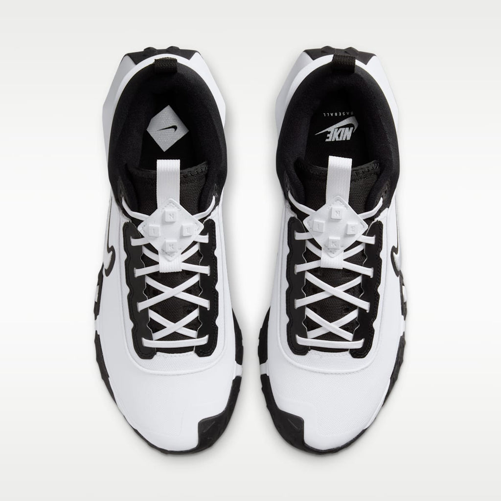 Nike Air Diamond Varsity Turf Men's Baseball Shoes - White/Black - Image 4