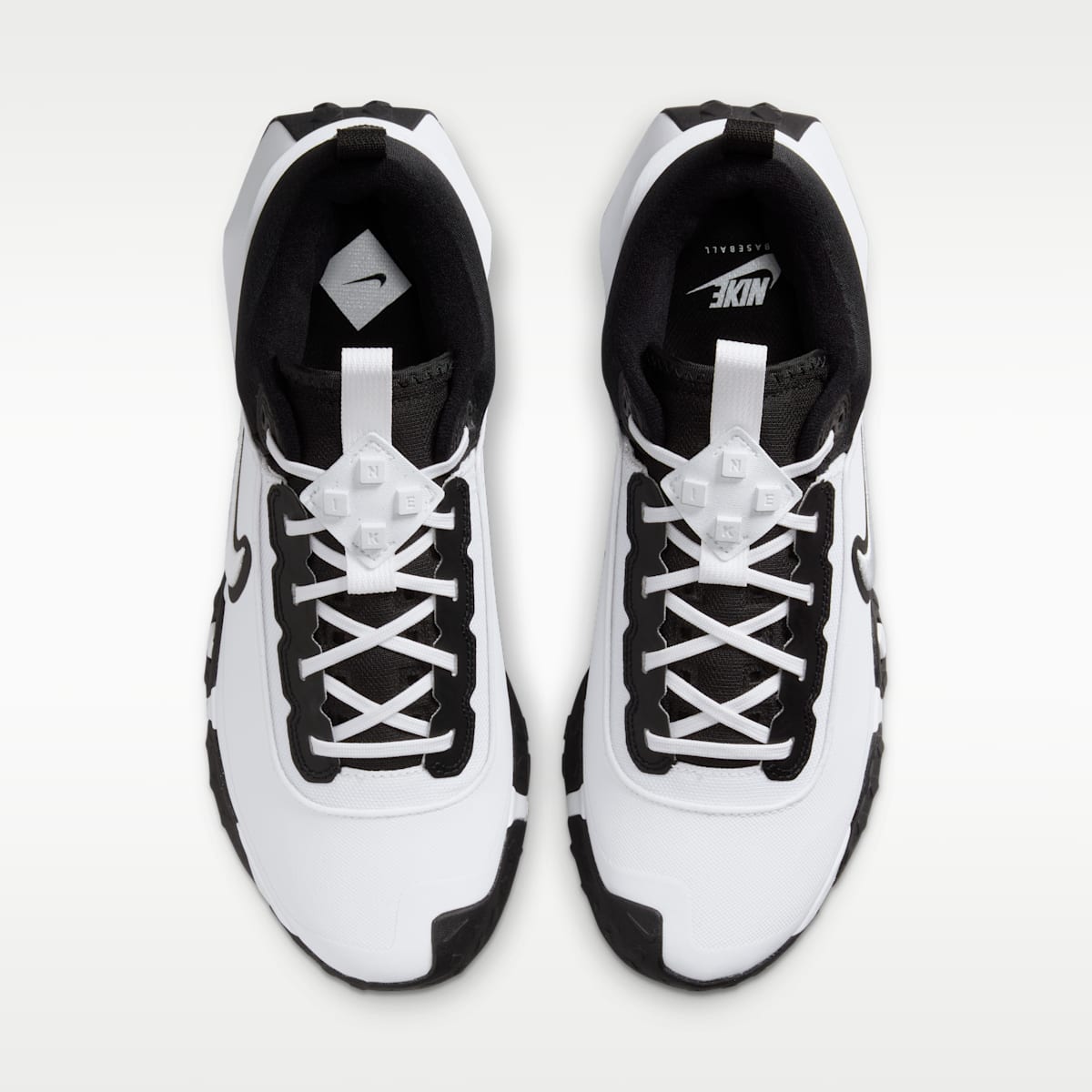 Nike Air Diamond Varsity Turf Men's Baseball Shoes - White/Black - Image 4