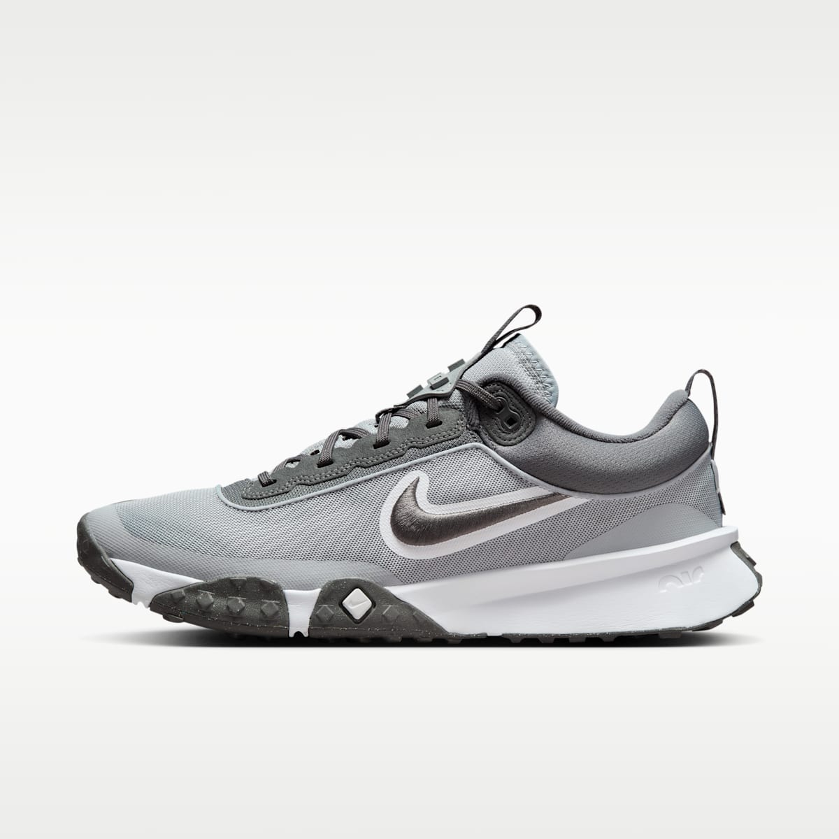 Nike Air Diamond Varsity Turf Men's Baseball Shoes - Wolf Grey/White/Iron Grey - Image 1
