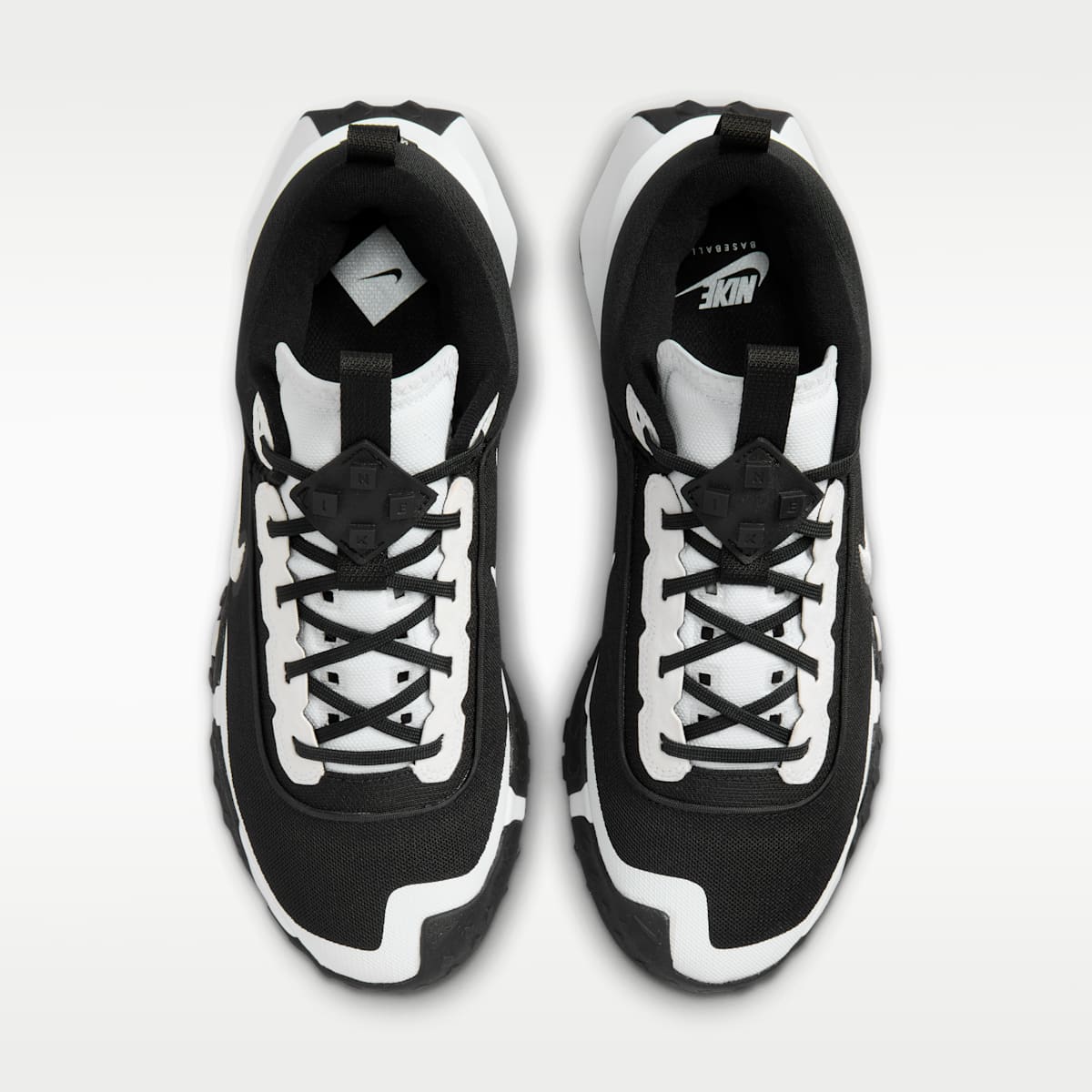 Nike Air Diamond Varsity Turf Men's Baseball Shoes - Black/White - Image 4
