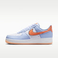 Nike Air Force 1 '07 Men's Shoes - Hydrogen Blue/White/Orange Frost/Metallic Silver - Image 1