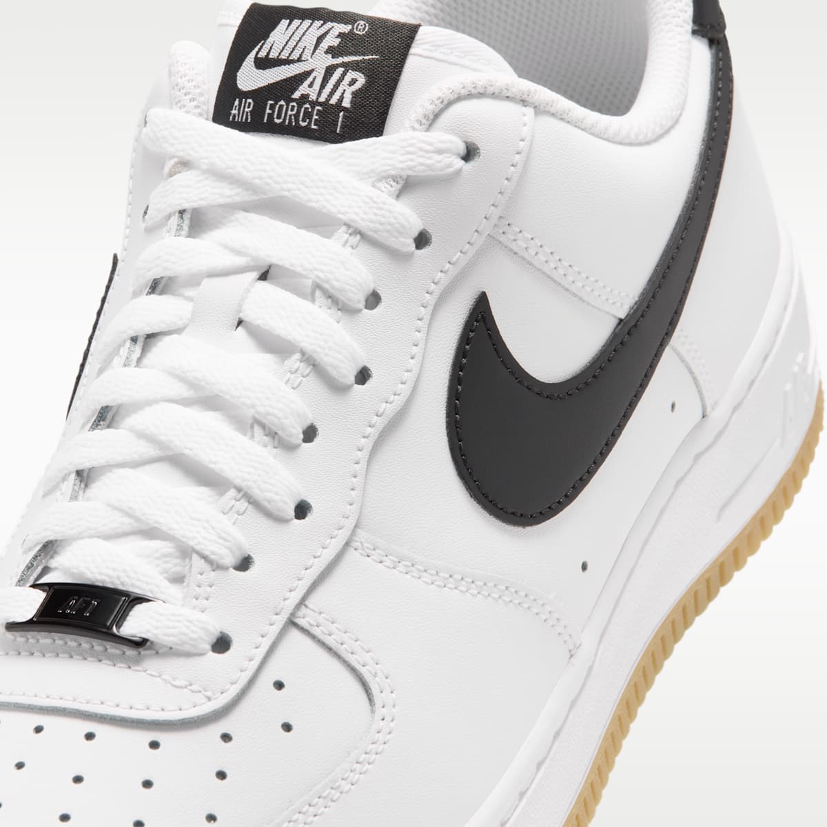 Nike Air Force 1 '07 Men's Shoes - White/Gum Light Brown/Black - Image 7