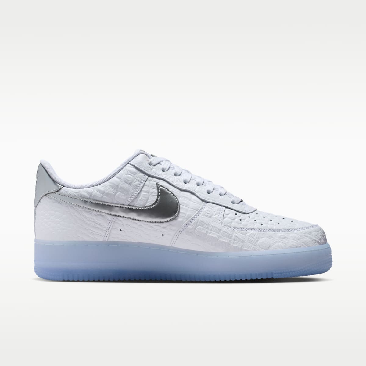 Nike Air Force 1 '07 Men's Shoes - White/Blue Tint/Pure Platinum/Chrome - Image 3