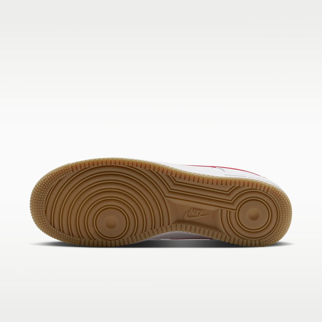 Nike Air Force 1 '07 Men's Shoes - White/Gum Light Brown/Challenge Red - Image 2