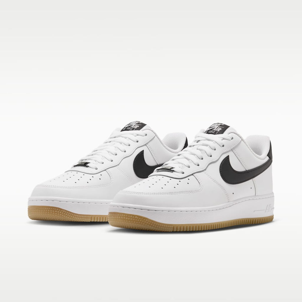 Nike Air Force 1 '07 Men's Shoes - White/Gum Light Brown/Black - Image 5