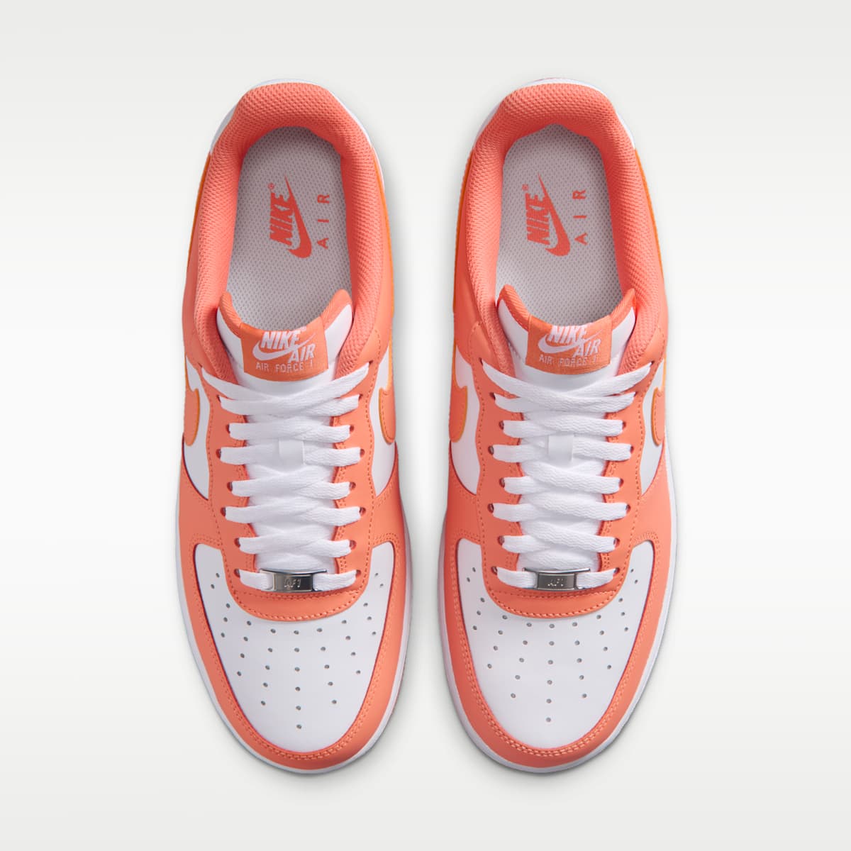 Nike Air Force 1 '07 Men's Shoes - White/White/Orange Frost - Image 4