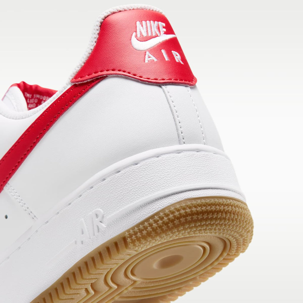 Nike Air Force 1 '07 Men's Shoes - White/Gum Light Brown/Challenge Red - Image 8