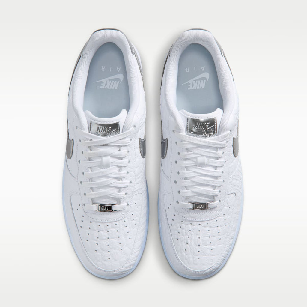 Nike Air Force 1 '07 Men's Shoes - White/Blue Tint/Pure Platinum/Chrome - Image 4