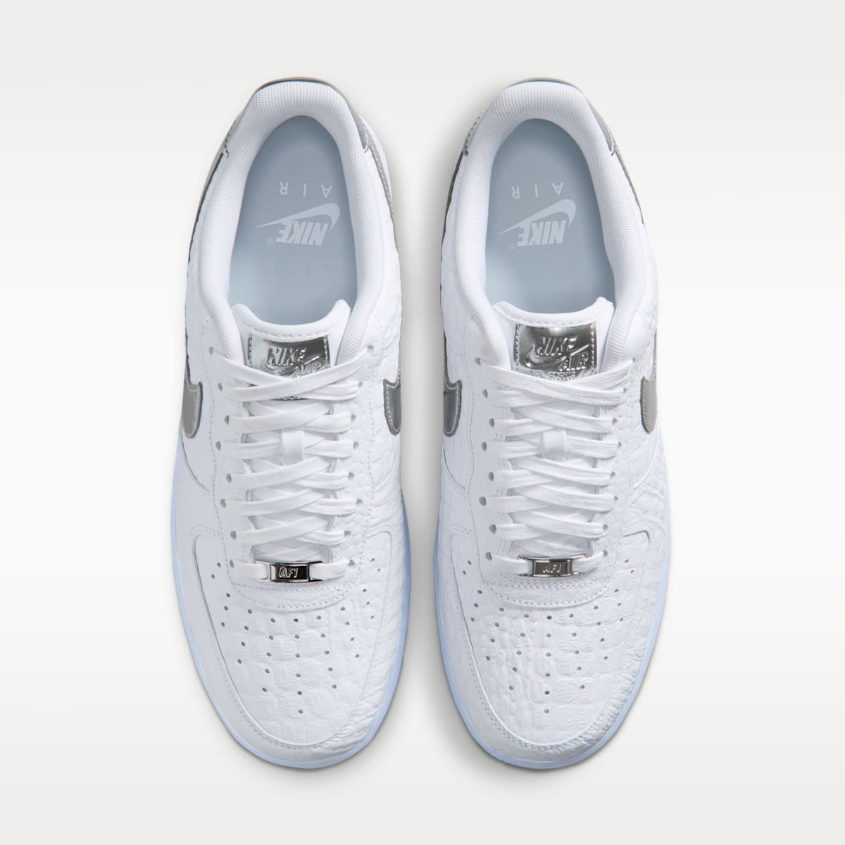 Nike Air Force 1 '07 Men's Shoes - White/Blue Tint/Pure Platinum/Chrome - Image 4