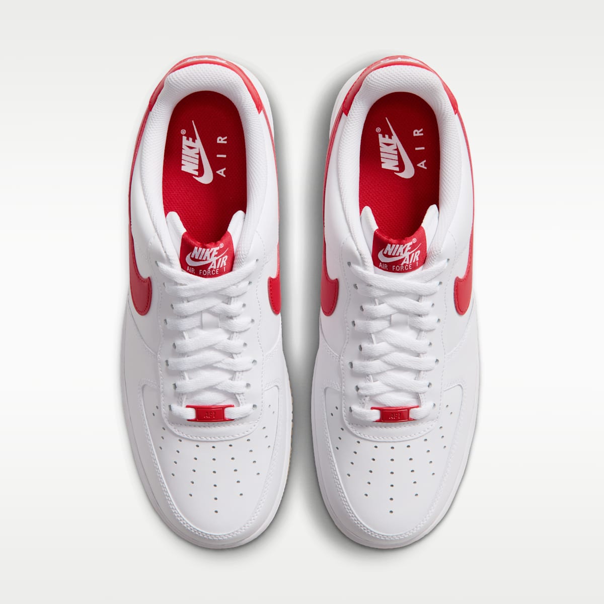 Nike Air Force 1 '07 Men's Shoes - White/Gum Light Brown/Challenge Red - Image 4