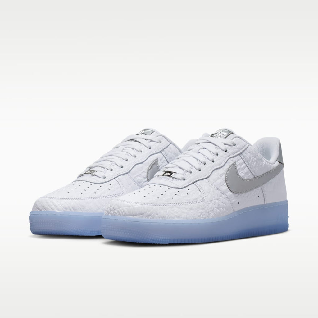 Nike Air Force 1 '07 Men's Shoes - White/Blue Tint/Pure Platinum/Chrome - Image 5