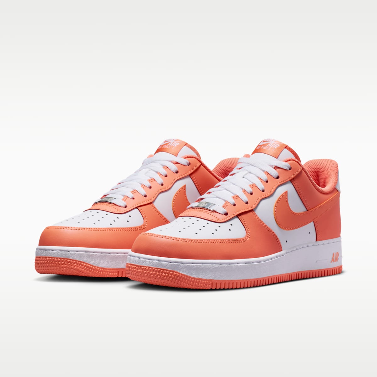 Nike Air Force 1 '07 Men's Shoes - White/White/Orange Frost - Image 5