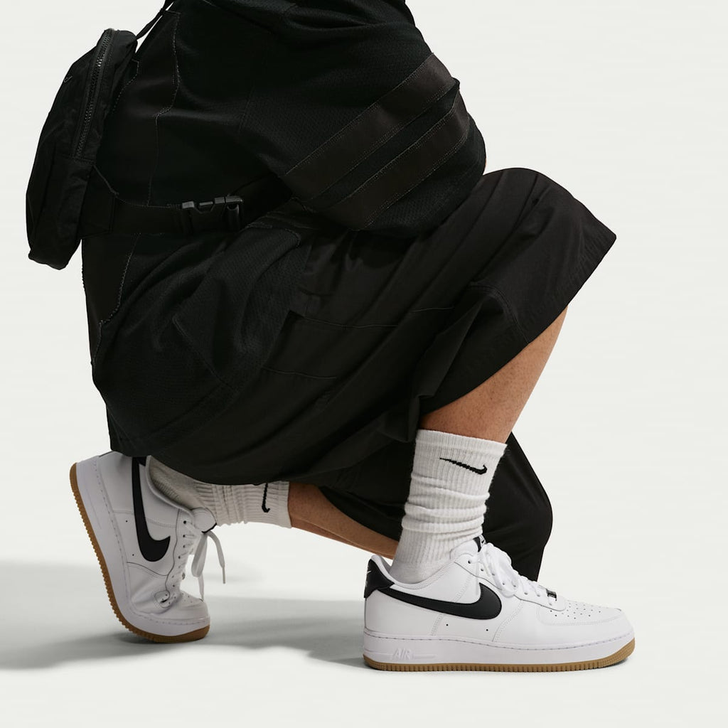 Nike Air Force 1 '07 Men's Shoes - White/Gum Light Brown/Black - Image 9