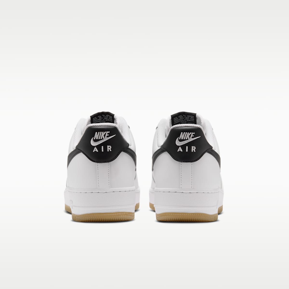 Nike Air Force 1 '07 Men's Shoes - White/Gum Light Brown/Black - Image 6