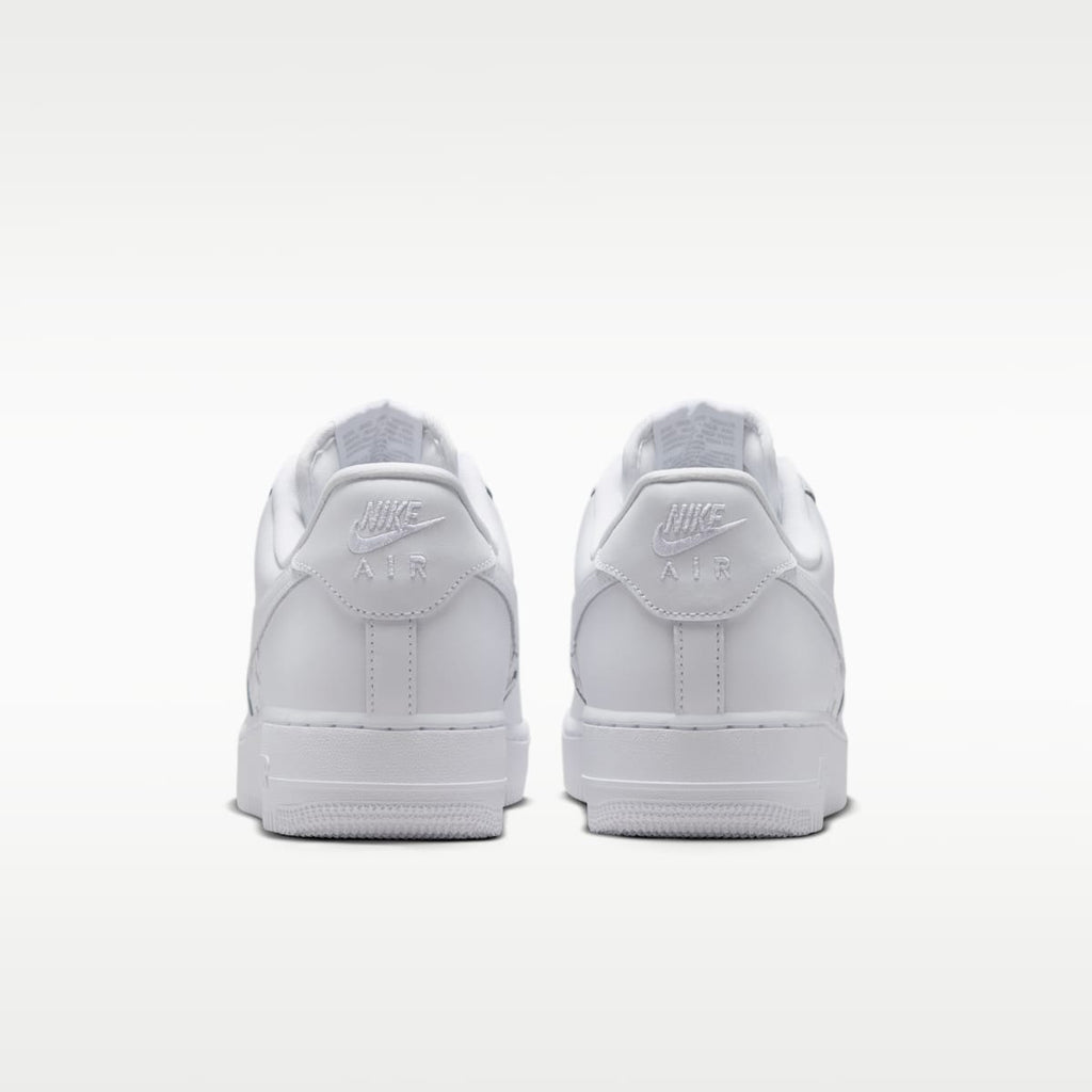 Nike Air Force 1 '07 Edge Men's Shoes - White/Metallic Silver/White - Image 6