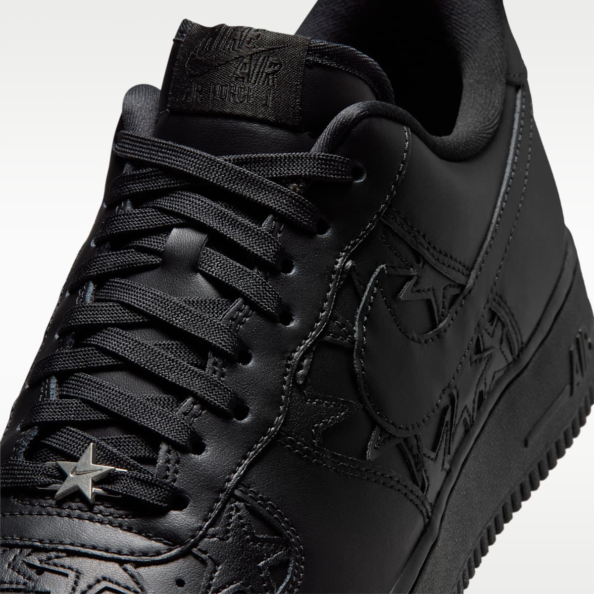 Nike Air Force 1 '07 Edge Men's Shoes - Black/Metallic Silver/Black - Image 7