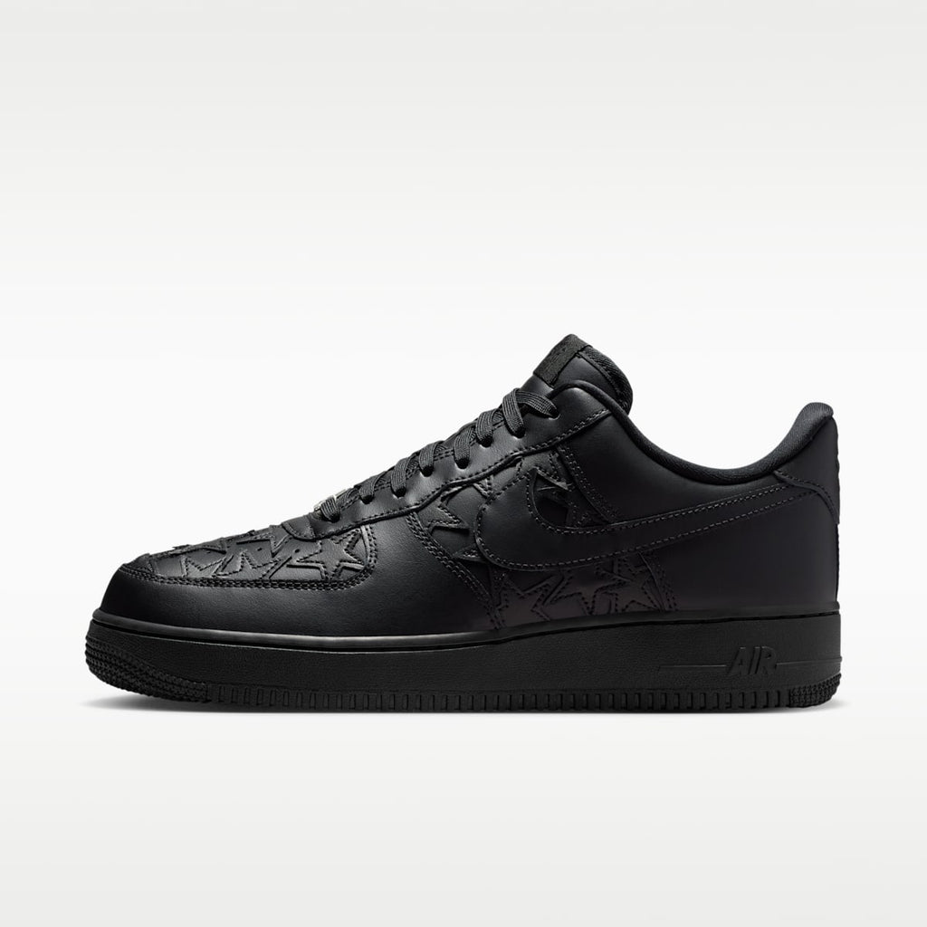 Nike Air Force 1 '07 Edge Men's Shoes - Black/Metallic Silver/Black - Image 1