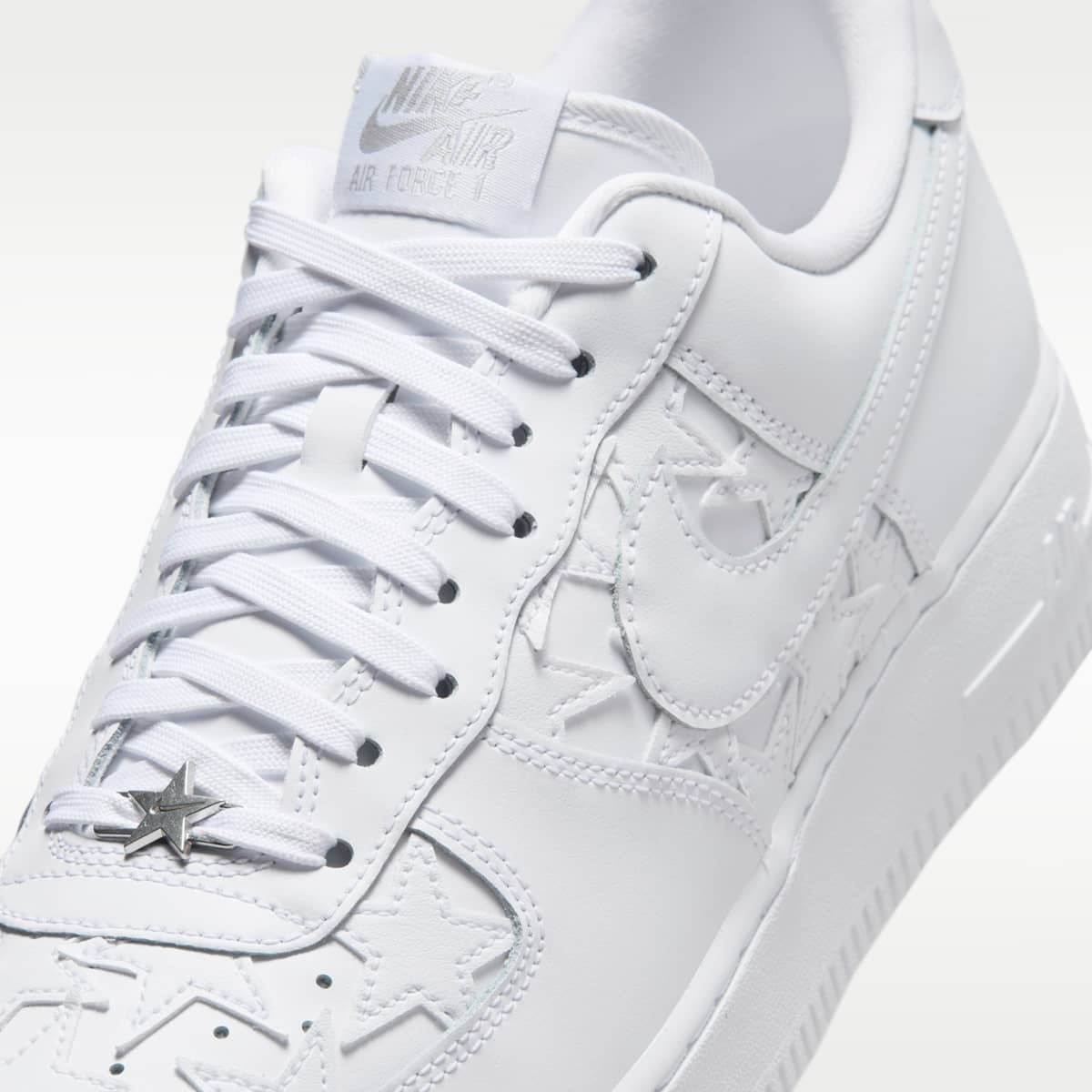 Nike Air Force 1 '07 Edge Men's Shoes - White/Metallic Silver/White - Image 7