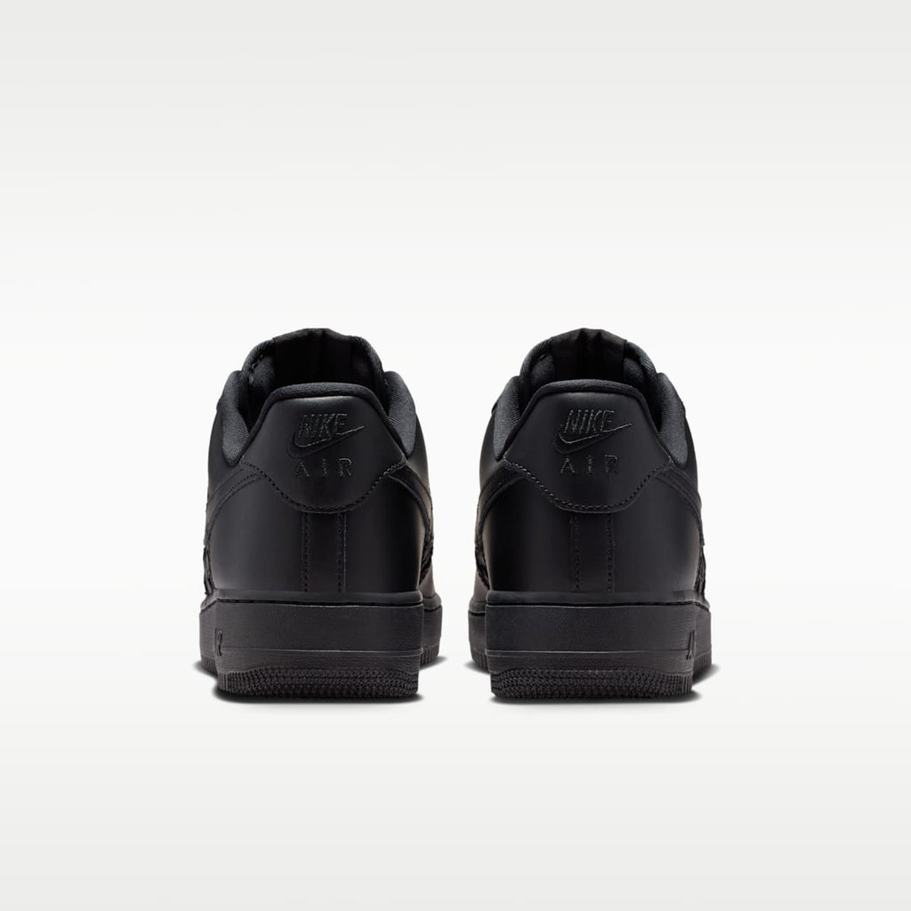 Nike Air Force 1 '07 Edge Men's Shoes - Black/Metallic Silver/Black - Image 6