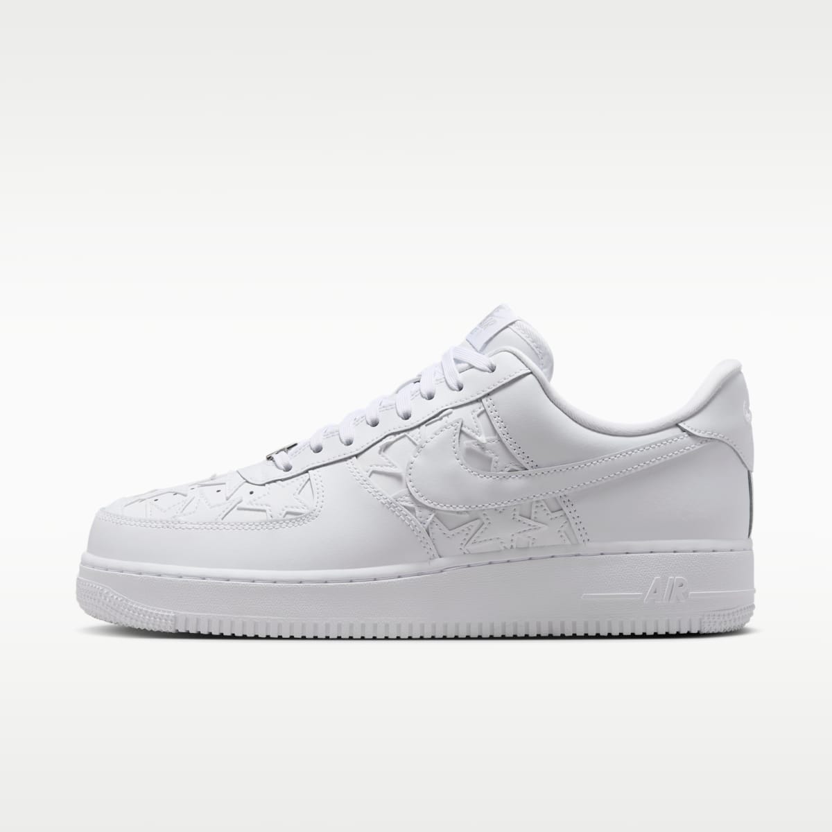 Nike Air Force 1 '07 Edge Men's Shoes - White/Metallic Silver/White - Image 1