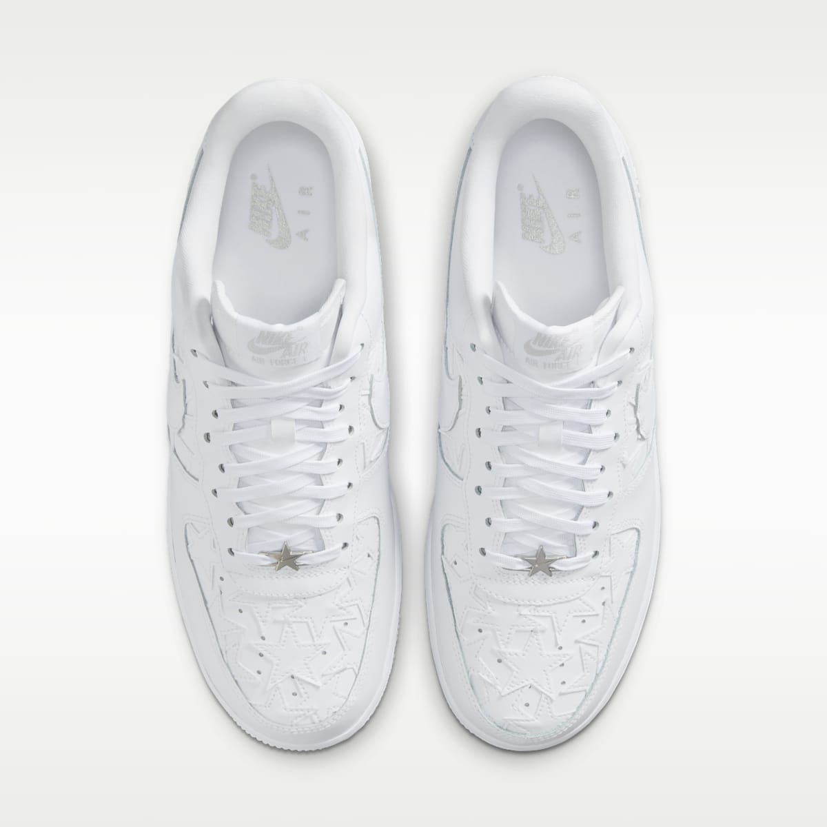 Nike Air Force 1 '07 Edge Men's Shoes - White/Metallic Silver/White - Image 4