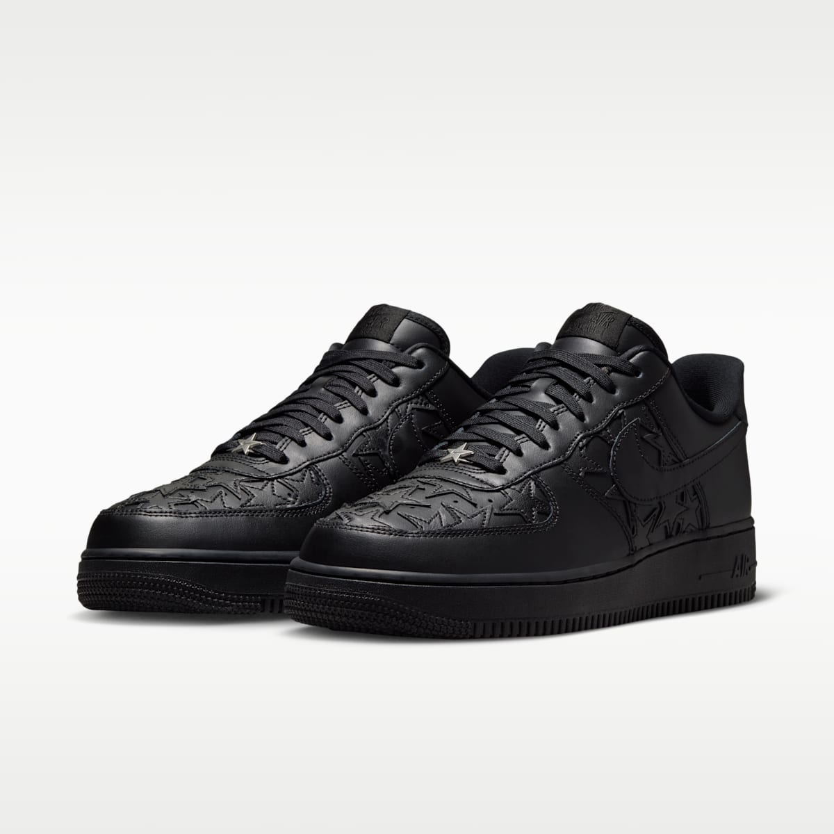 Nike Air Force 1 '07 Edge Men's Shoes - Black/Metallic Silver/Black - Image 5