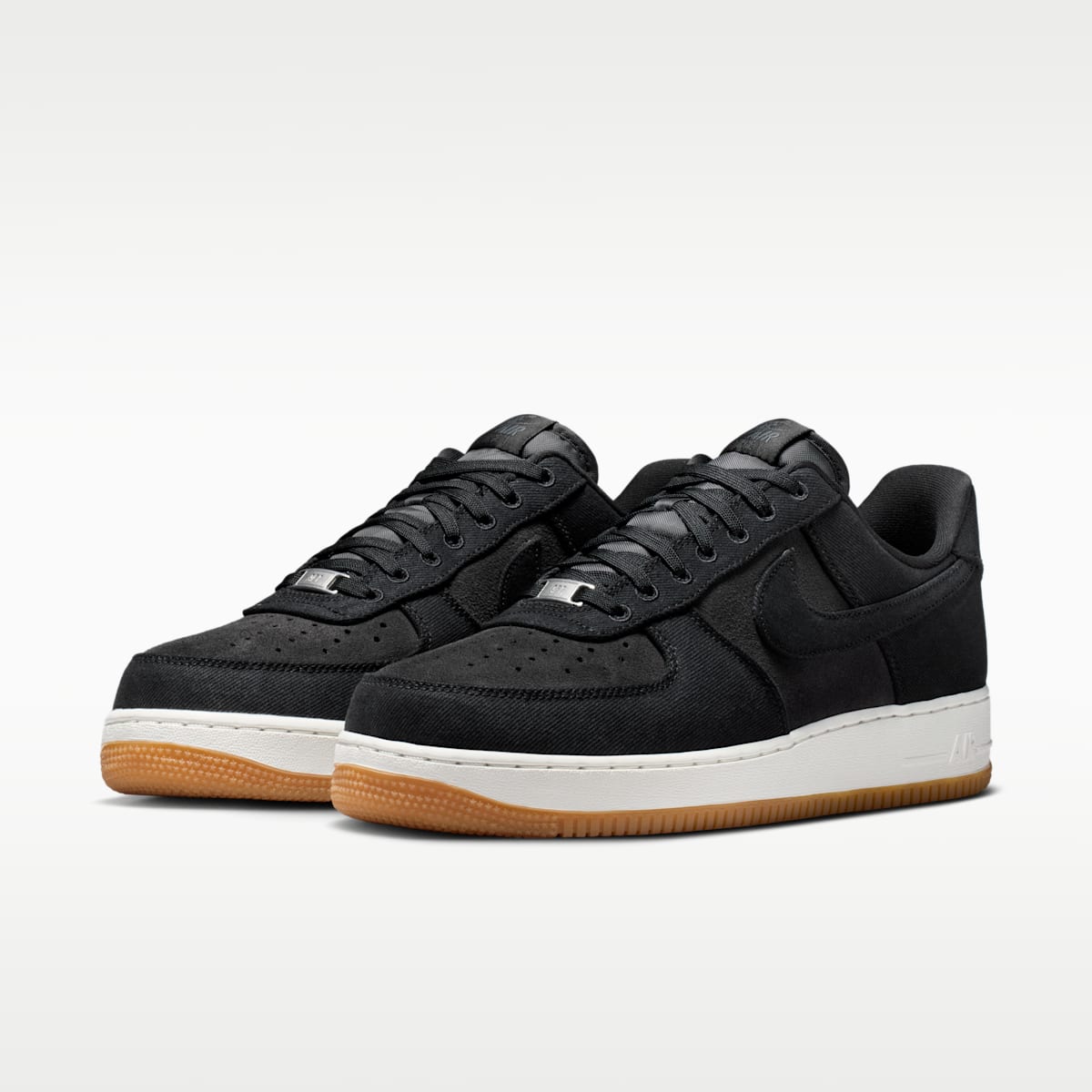 Air Force 1 '07 LV8 "Denim" Men's Shoes - Black/Dark Smoke Grey/Gum Medium Brown/Black - Image 5