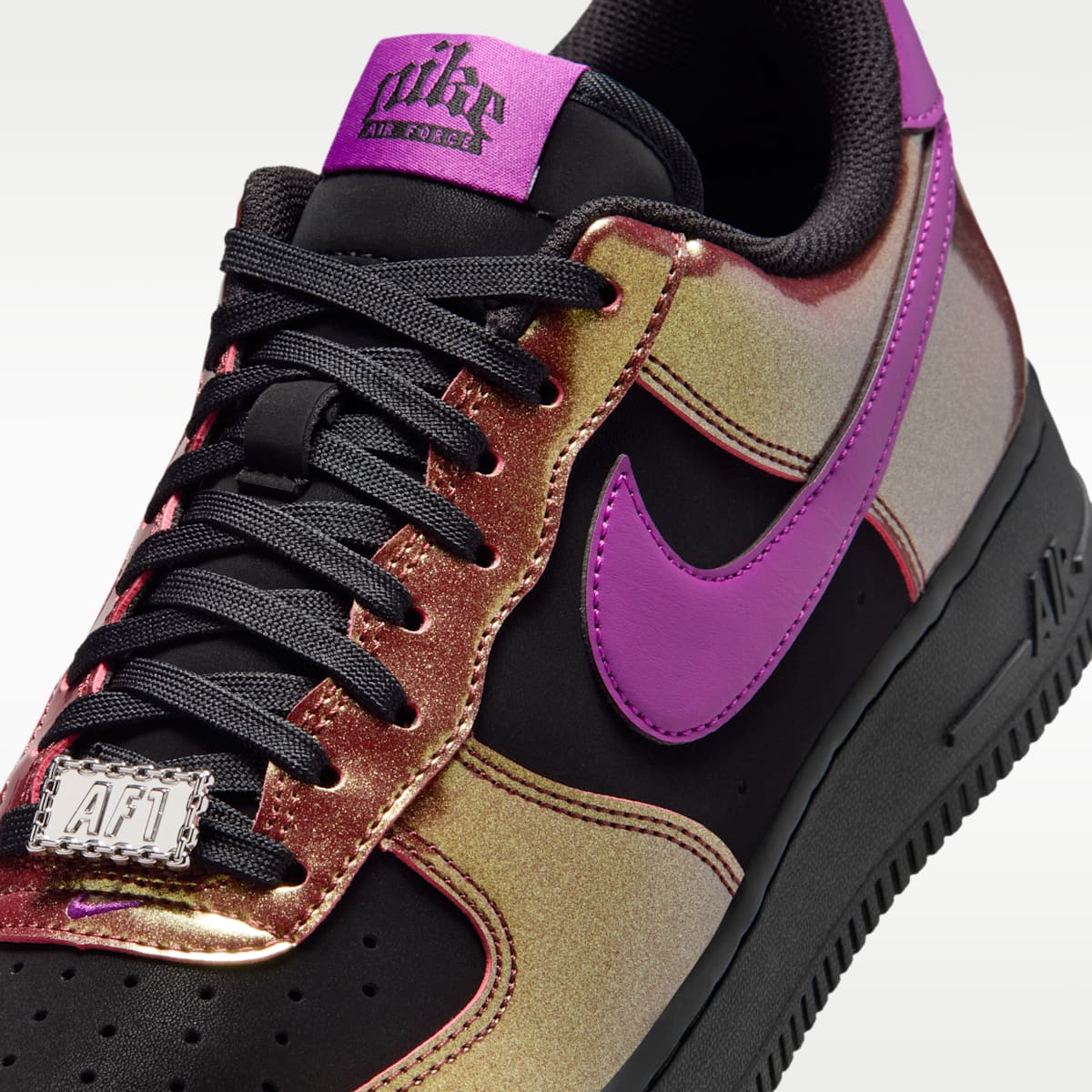 Nike Air Force 1 '07 LV8 Men's Shoes - Black/Bold Berry - Image 7