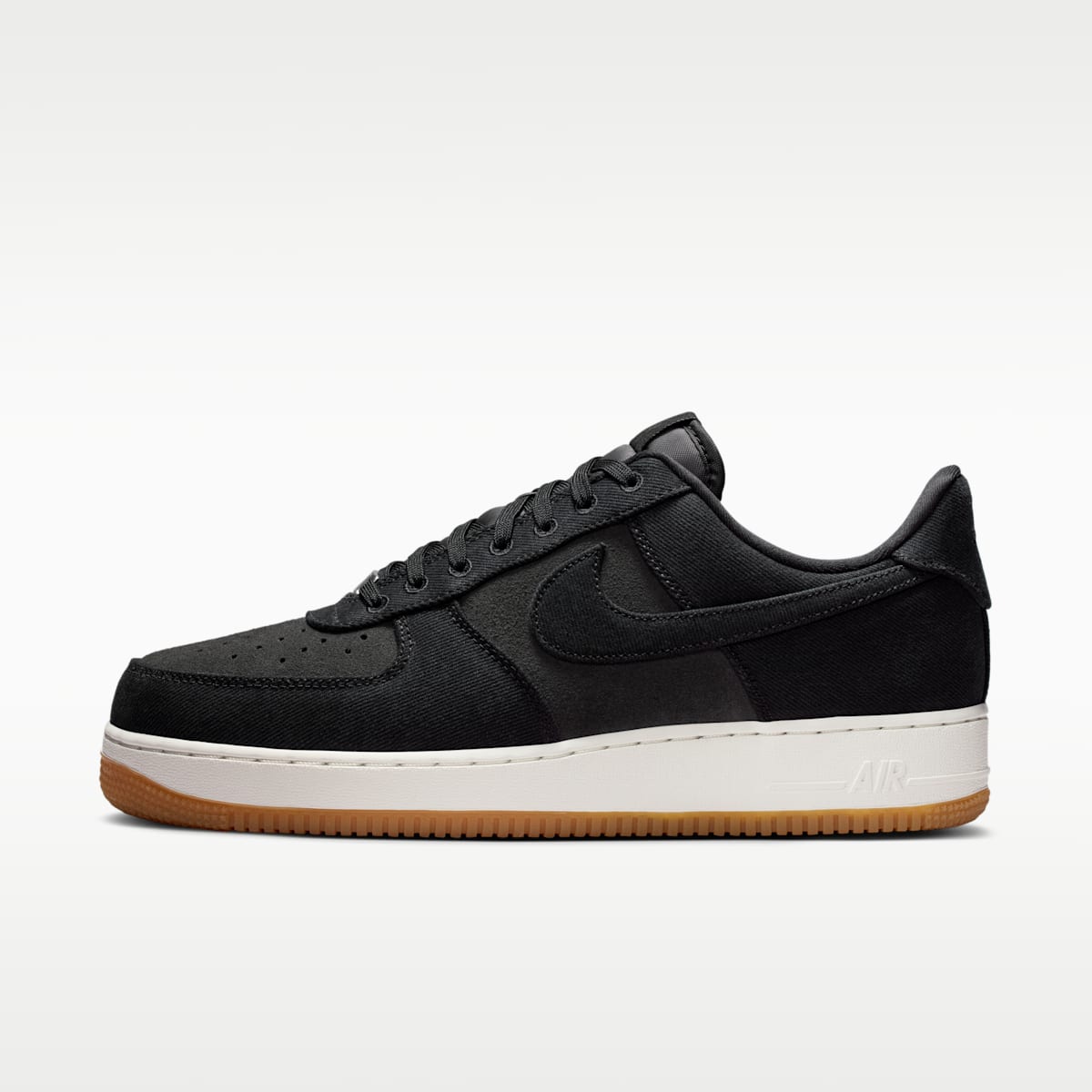 Air Force 1 '07 LV8 "Denim" Men's Shoes - Black/Dark Smoke Grey/Gum Medium Brown/Black - Image 1