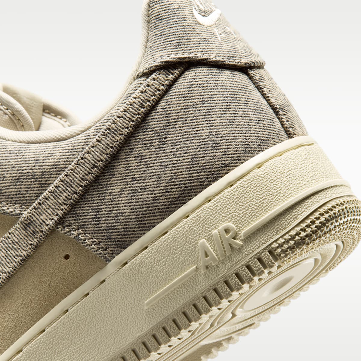 Air Force 1 '07 LV8 "Denim" Men's Shoes - Desert Khaki/Light Khaki/Metallic Silver/Desert Khaki - Image 8