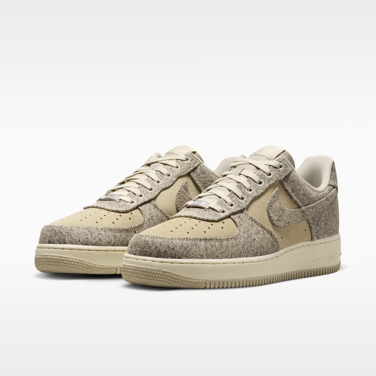 Air Force 1 '07 LV8 "Denim" Men's Shoes - Desert Khaki/Light Khaki/Metallic Silver/Desert Khaki - Image 5
