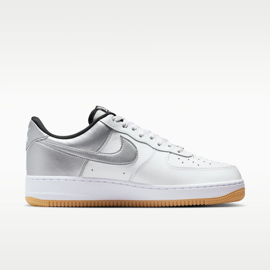 Nike Air Force 1 '07 LV8 Men's Shoes - Summit White/Metallic Silver/White/Black - Image 3