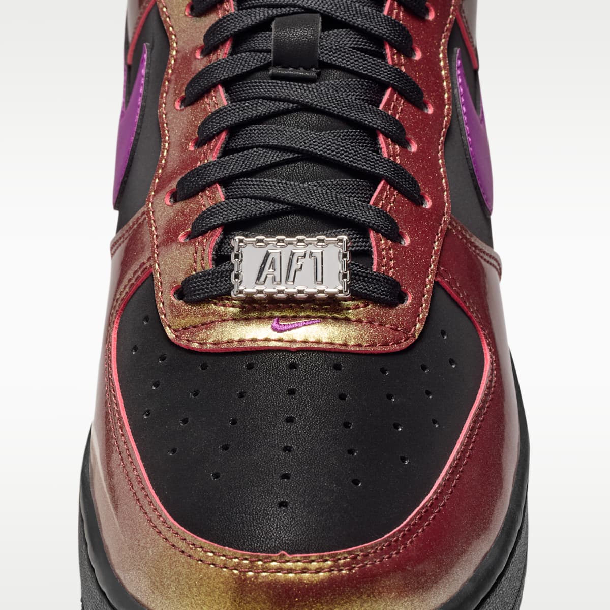 Nike Air Force 1 '07 LV8 Men's Shoes - Black/Bold Berry - Image 9
