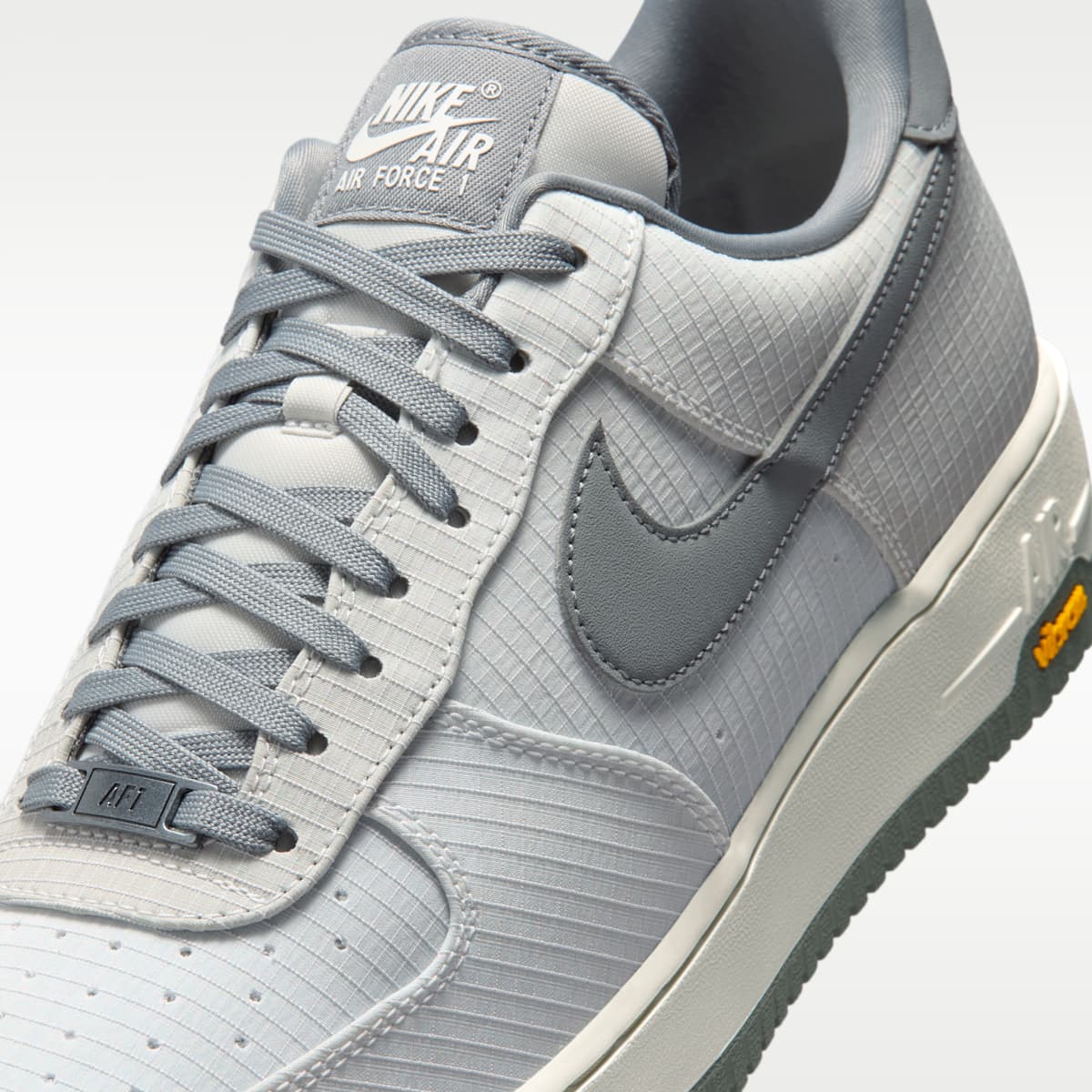 Nike Air Force 1 '07 LX Vibram Men's Shoes - Summit White/Light Bone/Speed Yellow/Smoke Grey - Image 7