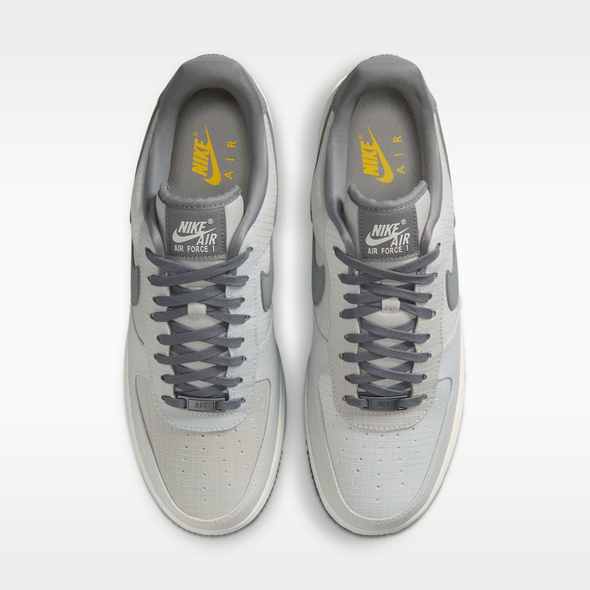 Nike Air Force 1 '07 LX Vibram Men's Shoes - Summit White/Light Bone/Speed Yellow/Smoke Grey - Image 4