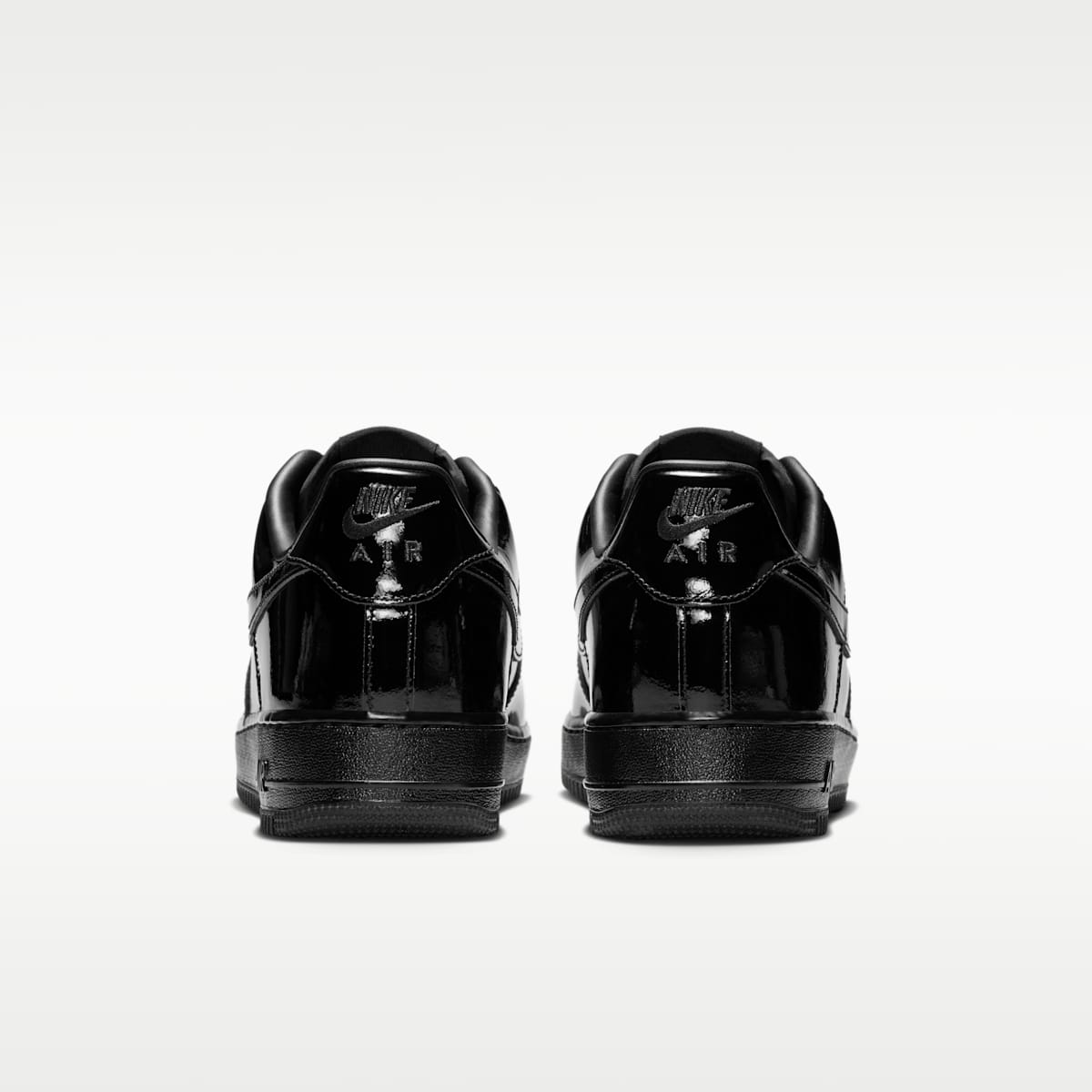 Nike Air Force 1 '07 Patent Leather Men's Shoes - Black/Black/Black - Image 6
