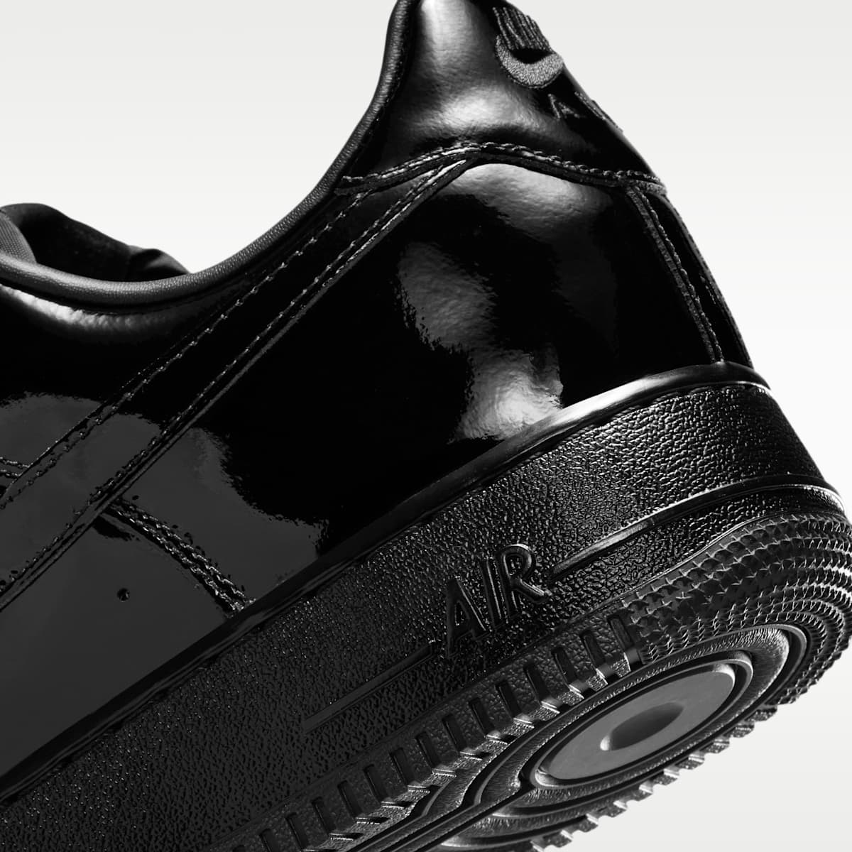 Nike Air Force 1 '07 Patent Leather Men's Shoes - Black/Black/Black - Image 8