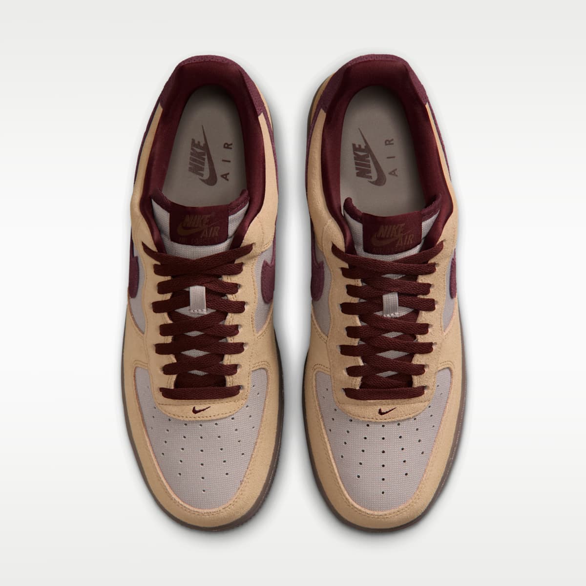 Nike Air Force 1 '07 Premium Men's Shoes - Linen/Moon Particle/Mink Brown/Burgundy Crush - Image 4