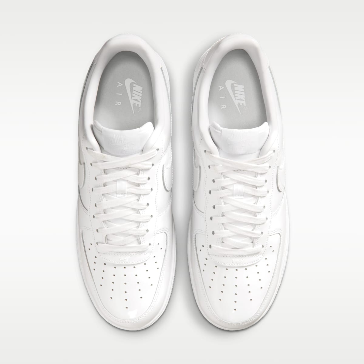 Nike Air Force 1 '07 Patent Leather Men's Shoes - White/White - Image 4