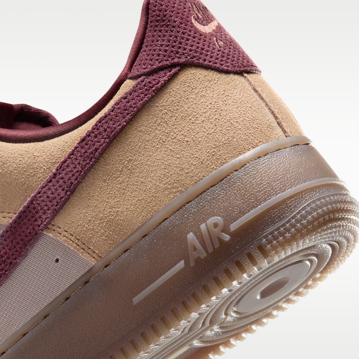 Nike Air Force 1 '07 Premium Men's Shoes - Linen/Moon Particle/Mink Brown/Burgundy Crush - Image 8