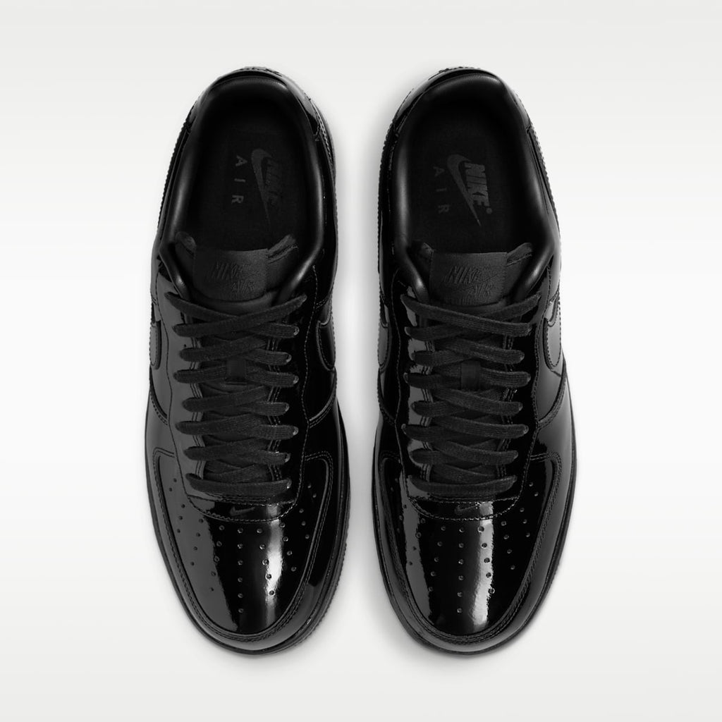 Nike Air Force 1 '07 Patent Leather Men's Shoes - Black/Black/Black - Image 4