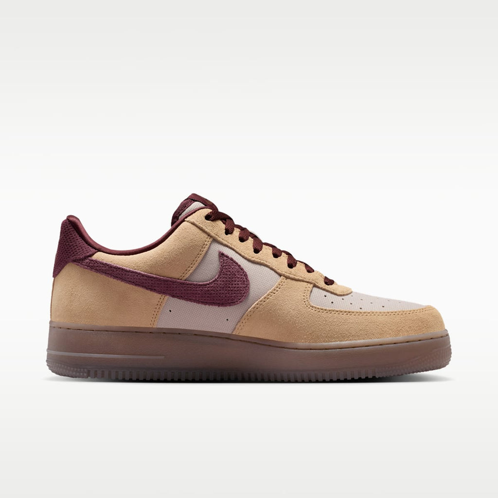 Nike Air Force 1 '07 Premium Men's Shoes - Linen/Moon Particle/Mink Brown/Burgundy Crush - Image 3