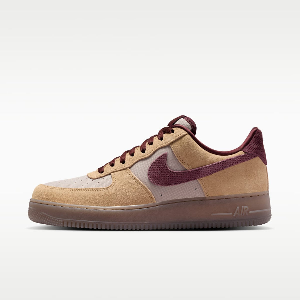 Nike Air Force 1 '07 Premium Men's Shoes - Linen/Moon Particle/Mink Brown/Burgundy Crush - Image 1