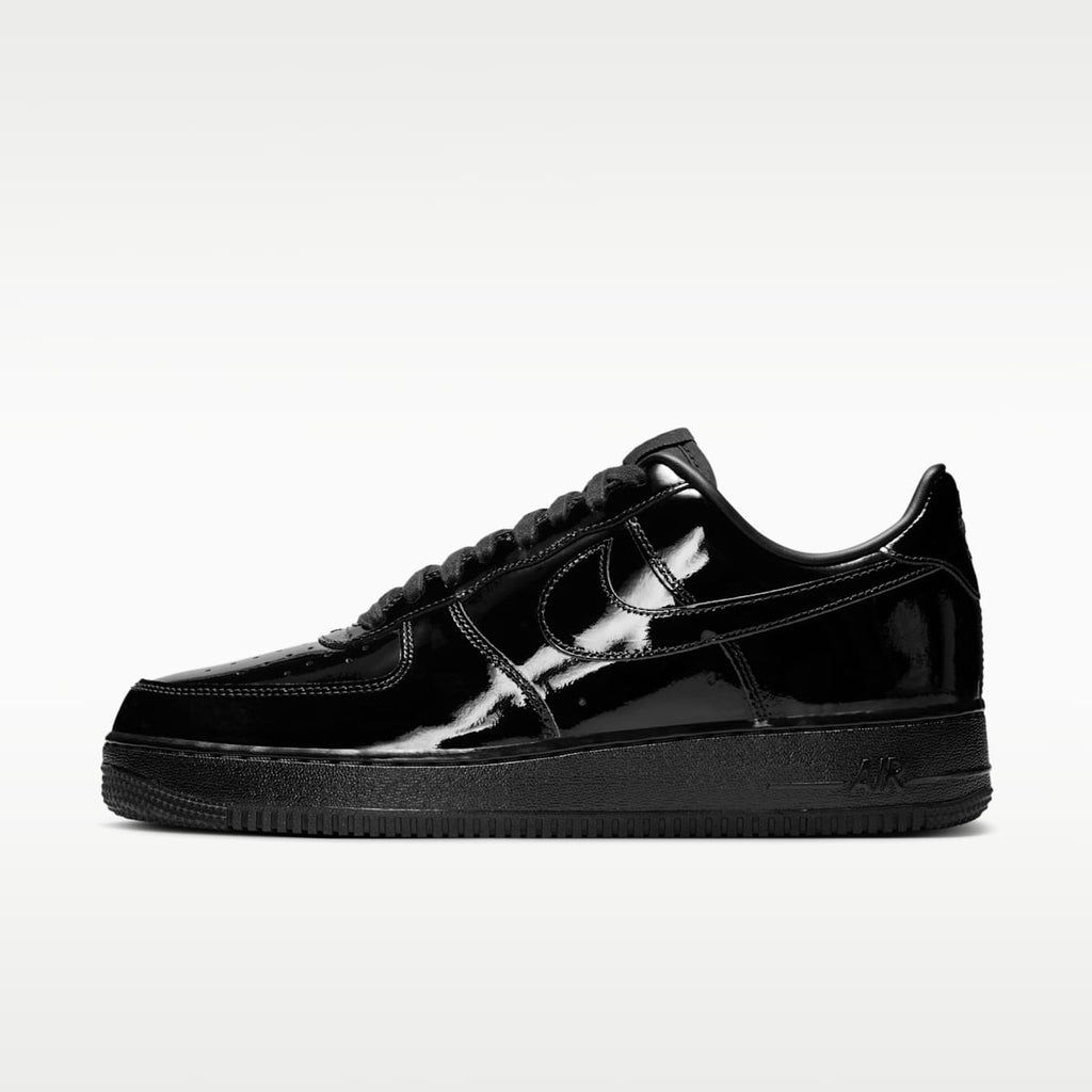 Nike Air Force 1 '07 Patent Leather Men's Shoes - Black/Black/Black - Image 1