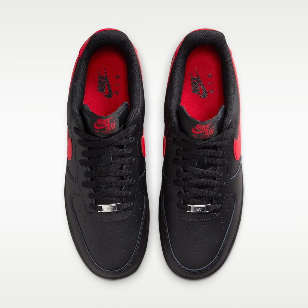Nike Air Force 1 '07 Men's Shoes - Black/Black/University Red - Image 4
