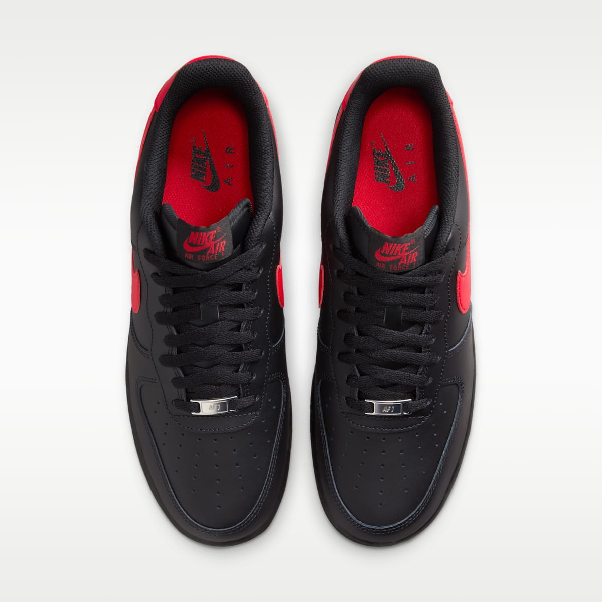 Nike Air Force 1 '07 Men's Shoes - Black/Black/University Red - Image 4