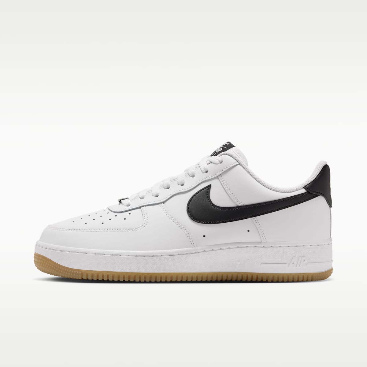 Nike Air Force 1 '07 Men's Shoes - White/Gum Light Brown/Black - Image 1